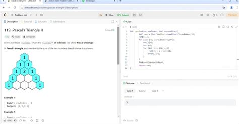 Pascal's Triangle LeetCode 的图像结果