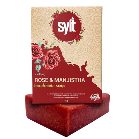 Buy Sylt Organic Rose & Manjistha Handmade Soaps for Bath Made with ...