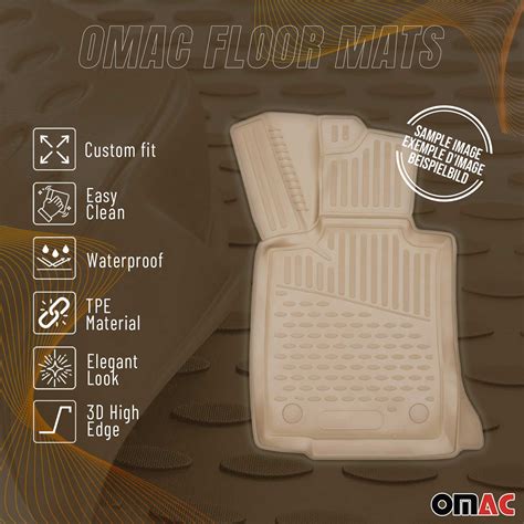 2007-2011 Toyota Camry Floor Mats Liners Full Set All Weather Beige ...