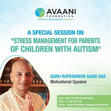 A special session on stress management for parents of children with ...