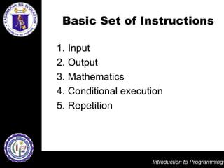 Image result for Order of Making a Program CSI Introduction to Programming