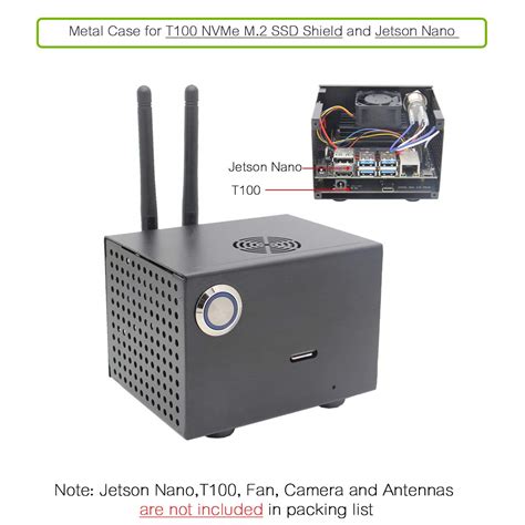 Buy Geekworm NVIDIA Jetson Nano T100 Metal Case for NVIDIA Jetson Nano ...