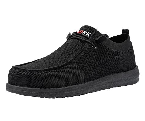 Larnmernsteel Toe Cap Slip On Shoes Lightweight Comfortable Lounging ...