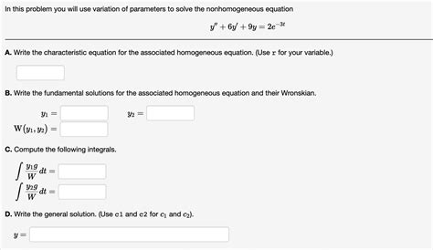 Image result for Associated Homogeneous Equation