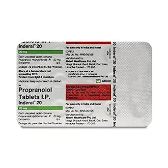 Inderal 20 - Strip of 15 Tablets : Amazon.in: Health & Personal Care