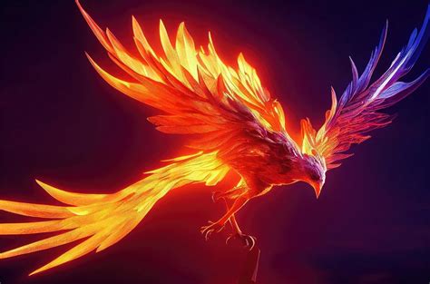 Phoenix Bird Painting Vastu - Symbol of Renewal and Energy