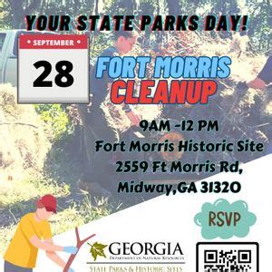 Your State Parks Day! Fort Morris Clean Up, Fort Morris, Midway, 28 ...