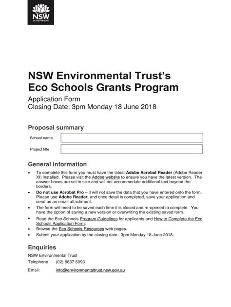 Fillable Online 2018 Eco Schools Application Form. 2018 Eco Schools ...