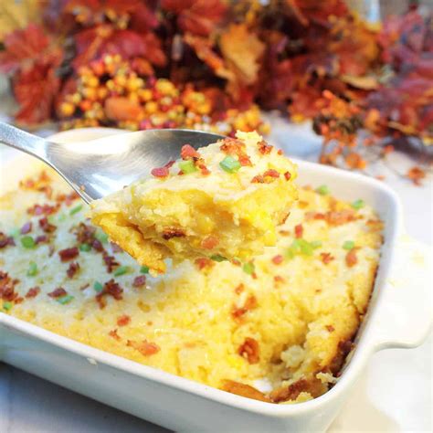 Easy JIffy Corn Pudding with Cheese - 2 Cookin Mamas