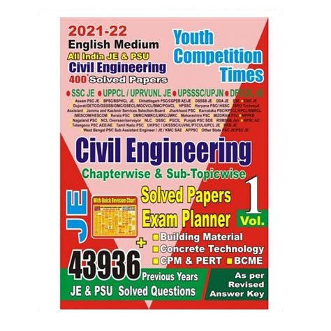 SSC JE Civil Engineering | Chapter wise Solved Papers | 43936+ Previous ...