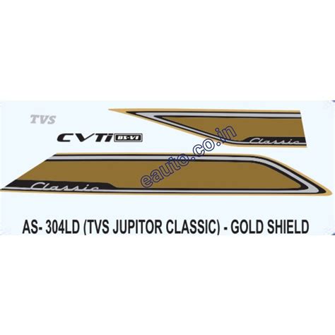 Graphics Sticker Set for TVS Jupiter Classic | Gold Vehicle | Gold Shi