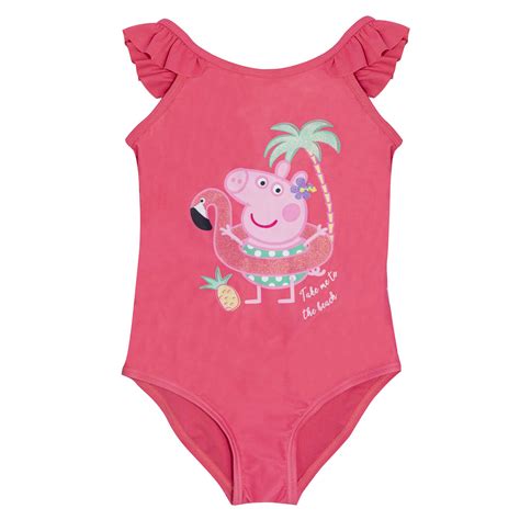 Buy Peppa Pig Flamingo Girls Swimsuit | Official Merchandise | Gift ...