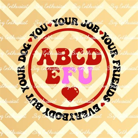 ABCDE FU Svg Valentine's Day Svg Funny Svg Fuck You - Etsy India