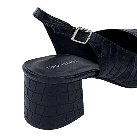 Buy Hepburn Inspiring Block Pumps Black Heels | Lino Perros