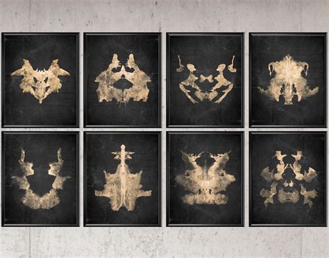 Wall Décor Prints Rorschach Inkblot Test Card 9 Watercolor Print ...