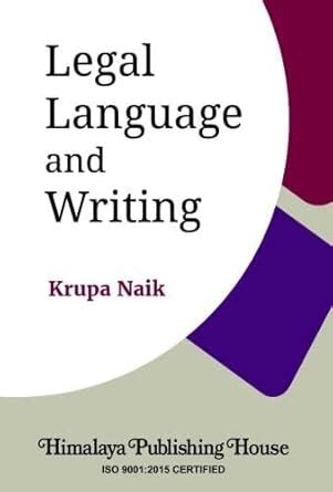 Buy Legal Language and Writing (Sem 2, LLB Mumbai Univ) Book Online at ...