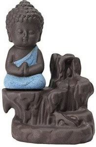 Rjkart Decorative Monk Buddha Smoke Backflow Cone Incense Holder ...