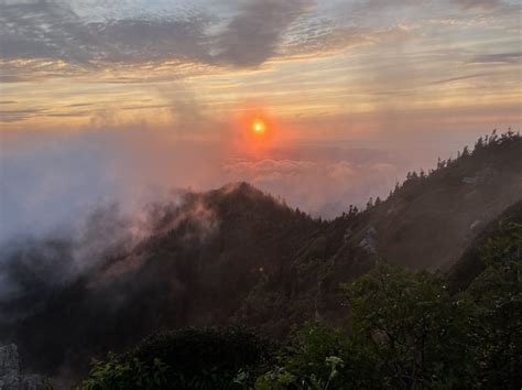 Weather on Mount LeConte in Great Smoky Mountains National Park, July ...