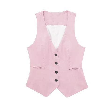 ZAZYULZ Women Linen Casual Vest Ladies Sleeveless V Neck Vests Single ...