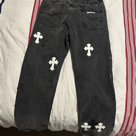 Chrome heart pants - Depop