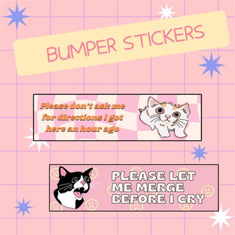 Fun Bumper Stickers! (cats, Memes, and More) - Etsy