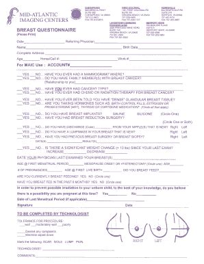 VA Mid-Atlantic Imaging Centers Breast Questionnaire Packet 2008-2026 ...