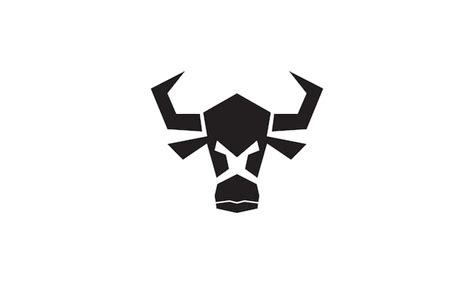 Modern head cow or buffalo logo vector icon illustration design ...