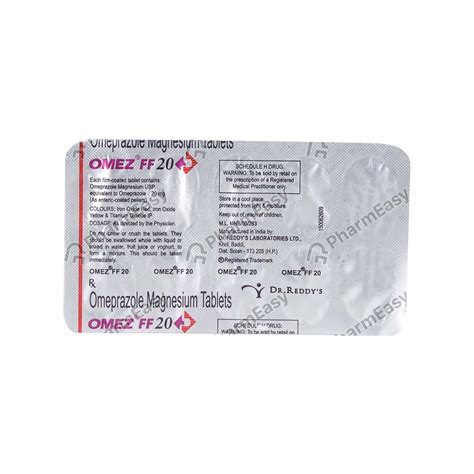 Buy Omez Ff 20 MG Tablet (10) Online at Flat 18% OFF* | PharmEasy