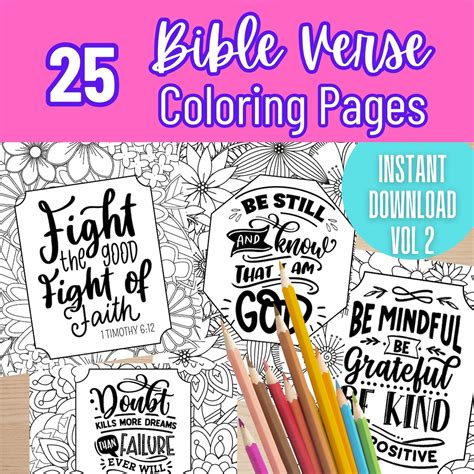 Bible Verse Coloring Pages (25) Vol 2, Christian Coloring Pages ...