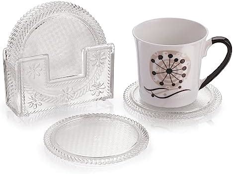 Sunlife - Orbit Gold Foil Tea Coaster - Plastic 6 pcs Coaster with ...