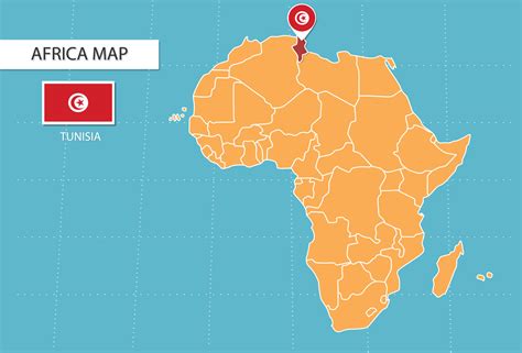 Location of tunisia on map
