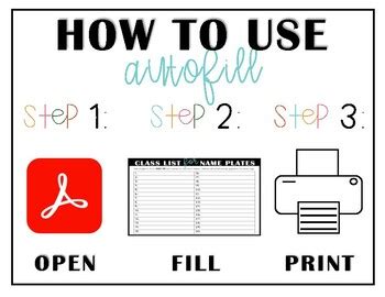 Printable Winter Name Tags (Made Simple-AUTOFILL and PRINT) Snowflakes