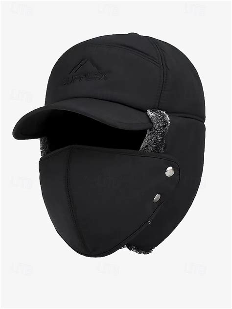 Men's Winter Thermal Insulated Cap with Detachable Face Mask ...