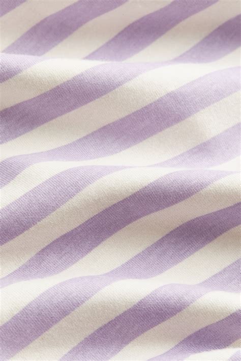 Women's Light purple/Striped Printed T-shirt | H&M IN