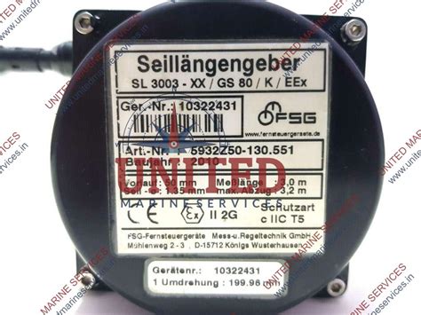 FSG SEILLANGENGEBER SL 3003-XX/GS80/K/EEX ROPE LENGTH TRANSMITTER ...