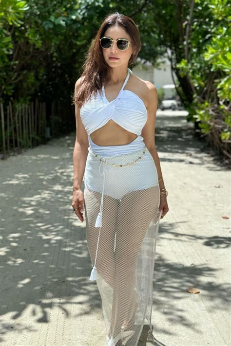 Aamna Sharif in our Frosted monokini with pintuck – Flirtatious