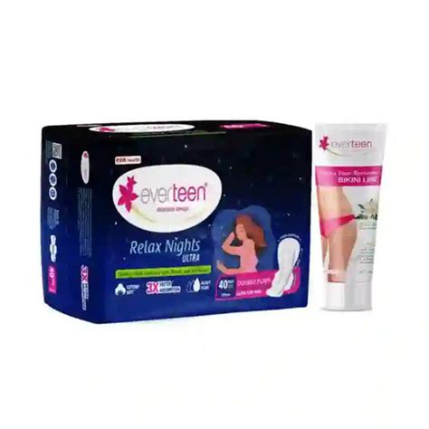 Buy everteen combo of Relax Nights Ultra 40 Sanitary Pads and Natural ...