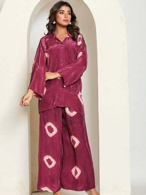 Buy HOUSE OF JAMOTI Mauve Mandola Co-Ord (Set of 2) (XS) Online