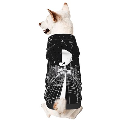 Noikeo Futuristic Moonlit Cityscape for Winter Dog Hoodie Sweatshirts ...