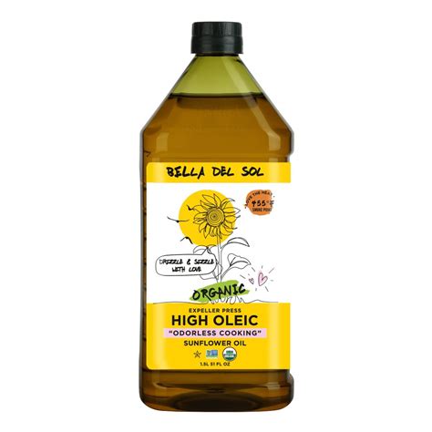 Organic High Oleic Sunflower Oil 1.5L - Bella Del Sol