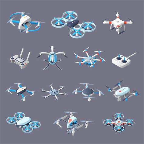 Drones isometric Vectors - Download Free High-Quality Vectors from ...