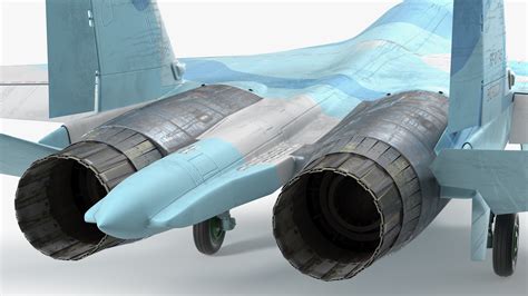 3D Russian Jet Aeroplane Sukhoi Su-27 Flanker Rigged for Cinema 4D ...