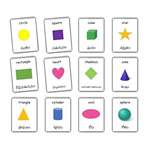 Buy Telugu English Bilingual Flash Cards | Montessori Cards | Laminated ...