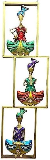 Nesfur Handcrafted Metal Musical Wall Art Doll For Home Decor, Wall ...