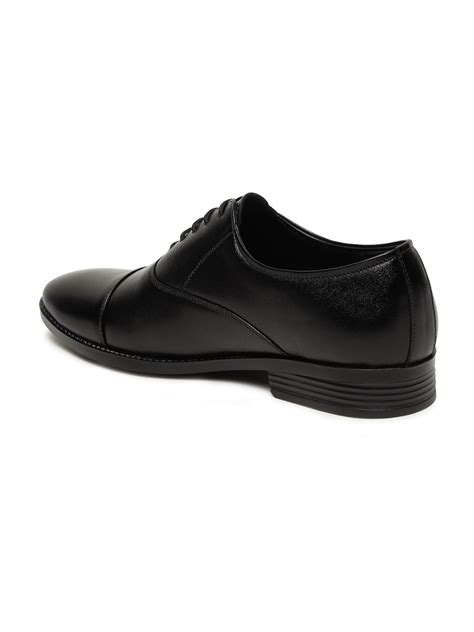 Men's Black Leather Lace-Up Formal Shoes | Teakwood Leathers