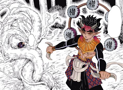 Hantengu aka Zohakuten colouring | Dragon manga, Slayer anime, Anime demon