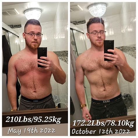 M/27/5'9" [210lbs > 172.2lbs = 37.8lbs] (5 months) Clean diet and ...