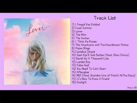 Taylor Swift: Lover Taylor Swift Album Tracklist