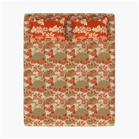 Buy BICHAUNA Amelia 120TC Floral Printed 3Pcs Queen Bedsheet Set from ...