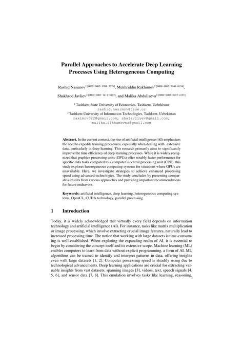 Image result for Parallel Computing Deep Learning
